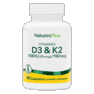 Natures Plus Vit D3 1,000 Iu K2 100 Mcg Vegetarian Capsule 90