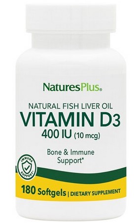 Natures Plus Vit D3 Natural 400 Iu Softgel 180
