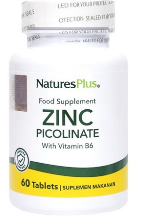 Natures Plus Zinc Picolinate W/ Vitamin B-6 Tabs 60       TEMPORARILY UNAVAILABLE