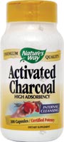 Natures Way - Activated Charcoal 100 Cp