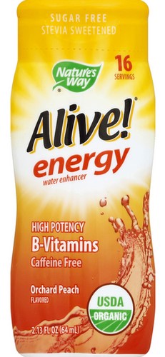 Natures Way - Alive! Energy Organic Water Enhancer Orchard Peach 2.16 oz