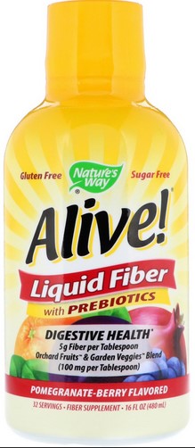 Natures Way - Alive! Liquid Fiber Pomegranate-Berry Flavor 16 oz