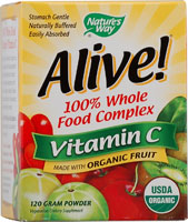 Natures Way - Alive!® Vitamin C, Powder 120 G-OUT OF STOCK