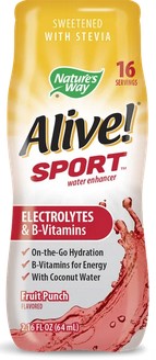 Natures Way - Alive! Sport Water Enhancer, Fruit Punch 2.16 oz