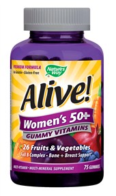 Natures Way - Alive!® Womens 50+ Gummy Vitamins 75 Gummies