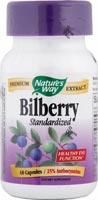 Natures Way - Bilberry Standardized 60 Veg Cp
