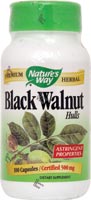 Natures Way - Black Walnut Hulls 100 Veg Cp