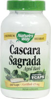 Natures Way - Cascara Sagrada Bark 180 Veg Cp