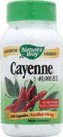 Natures Way - Cayenne Pepper 40,000 H.U. 100 Veg Cp