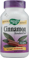 Natures Way - Cinnamon Standardized 120 Veg Cp-UNAVAILABLE