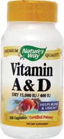 Natures Way - Vitamin A&D Dry 15,000 IU / 400 IU 100 Cp-OUT OF STOCK