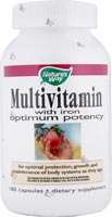 Natures Way - Multi Vitamin Optimum Potency with Iron 180 Cp      TEMPORARILY UNAVAILABLE