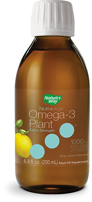 Nature's Way NutraVege Omega-3 Plant Extra Strength 1,000 mg (Zesty Lemon) 6.8 Fl oz-OUT OF STOCK