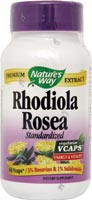 Natures Way - Rhodiola Rosea Standardized 60 Veg Cp