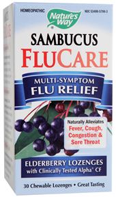 Natures Way - Sambucus FluCare, Elderberry Lozenge 30 Lz