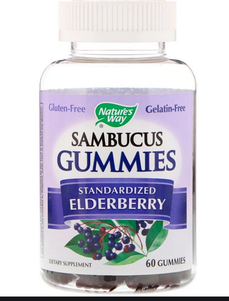 Natures Way - Sambucus Gummies, Elderberry 60 Gummies