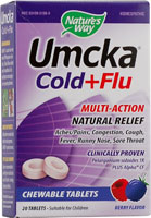 Natures Way - Umcka® Cold+Flu Berry Chewable 20 Chw