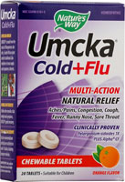 Natures Way - Umcka® Cold+Flu Orange Chewable 20 Chw