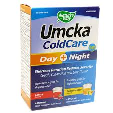 Natures Way - Umcka ColdCare Day + Night, Cherry /Honey-Lemon 8 oz/ 4 oz