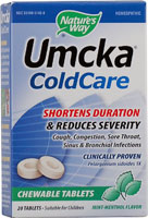 Natures Way - Umcka ColdCare Mint- Menthol Chewable 20 Chw Tb