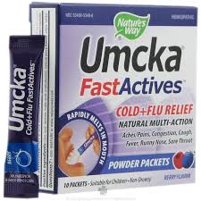 Natures Way - Umcka FastActives Cold + Flu, Berry 10 Pkts-OUT OF STOCK