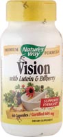 Natures Way - Vision with Lutein & Bilberry 60 Cp