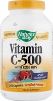 Natures Way - Vitamin C 500Rose Hips 250 Cp