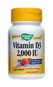 Natures Way - Vitamin D3 2,000 IU 120 Sg