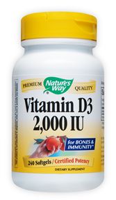 Natures Way - Vitamin D3 2,000 IU 240 Sg