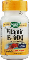 Natures Way - Vitamin E-400 60 Sg
