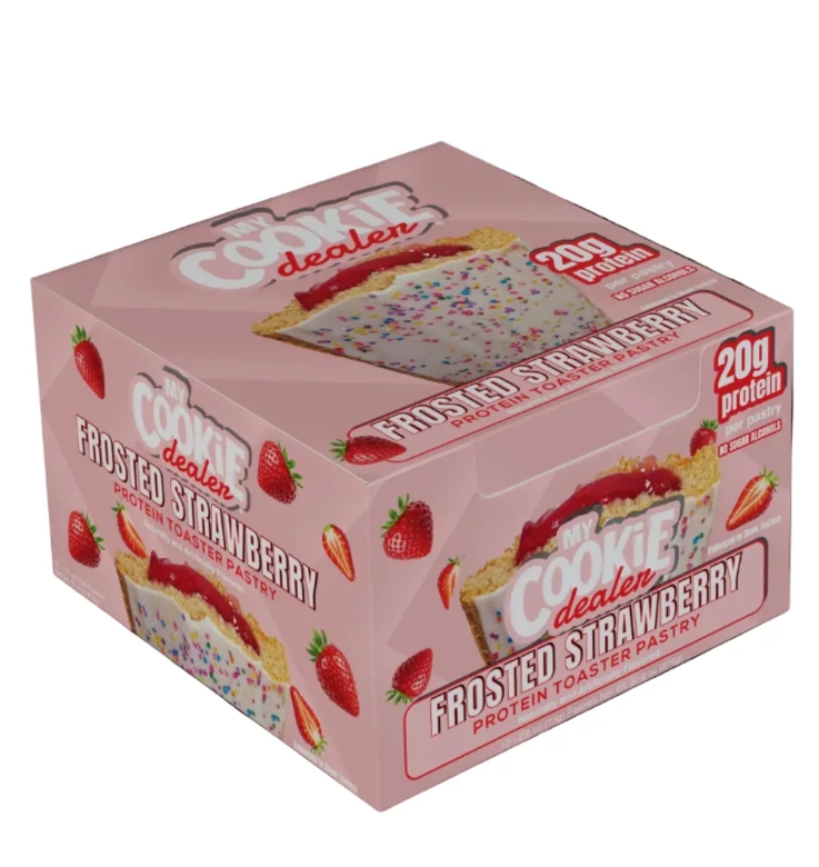 My Cookie Dealer 20g Protein 12 Pastry Frosted Strawberry  Flavor