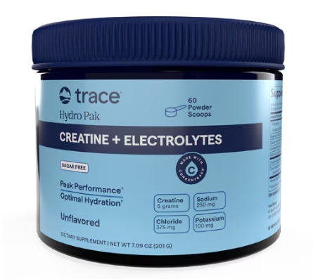 Trace Minerals Hydro Pak Creatine + Electrolytes Sugar Free  Unflavored  30 Servings