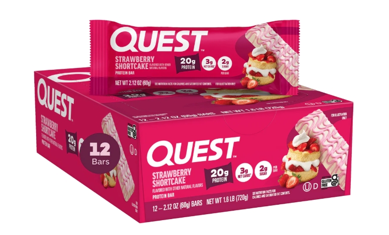 Quest Bar Strawberry Shortcake 12 bars