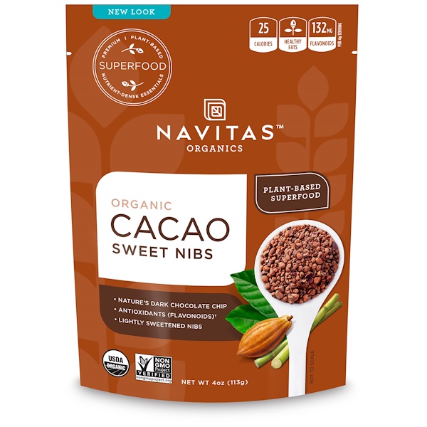 Navitas Organics -  Cacao Sweet Nibs 100% Organic 4oz-OUT OF STOCK