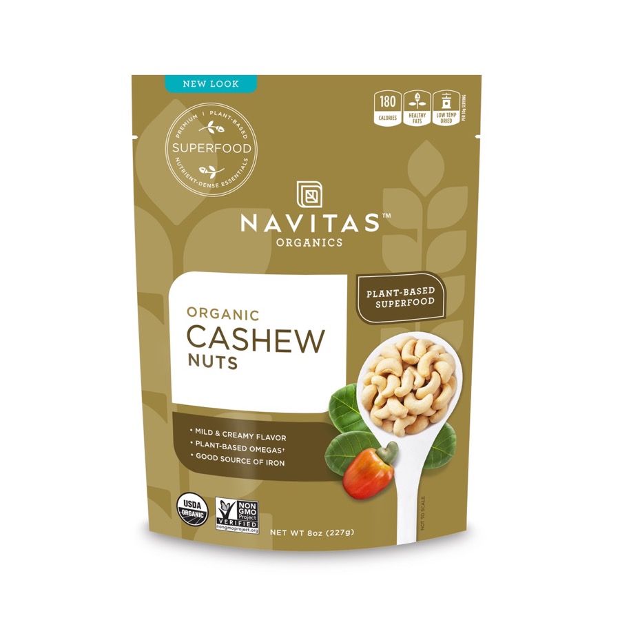 Navitas Organics -  Cashews Nuts  Organic 8oz-UNAVAILABLE