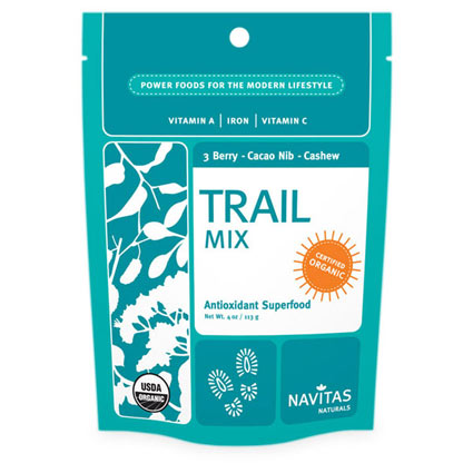 Navitas Organics - Trail Mix 3 Berries Cacao Nibs Cashews 4 oz