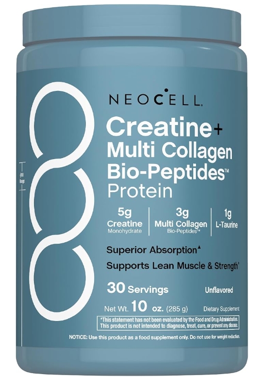 NeoCell Creatine + Multi Collagen Bio - Peptides Protein 10oz 30 Servings