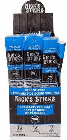 Nick's Sticks Grass-Fed Beef Snack Sticks 25/box