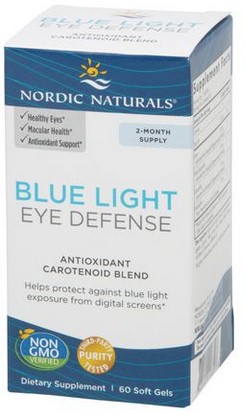 Nordic Naturals - Blue Light Eye Defense - Unflavored 60 Ct