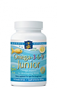 Nordic Naturals - Omega 3-6-9 Jr. - lemon 180 Soft Gels