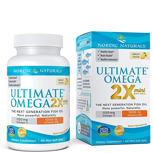 Nordic Naturals - Ultimate Omega 2x Mini with D3  lemon 60 Count