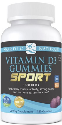 Nordic Naturals - Vitamin D3 Gummies Sport - Wild Berry 120 Ct