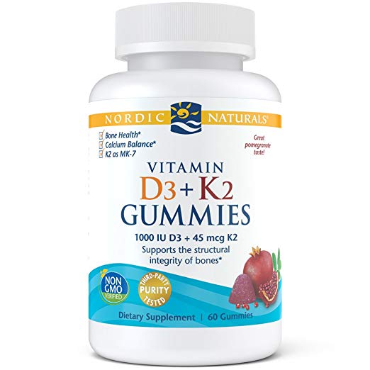 Nordic Naturals - Vitamin D3 + K2 Gummies - pomegranate 60 Countummy