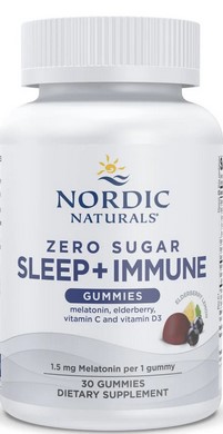 Nordic Naturals - Zero Sugar Sleep + Immune Gummies - Elderberry Lemon 30 Ct.     TEMPORARILY UNAVAILABLE