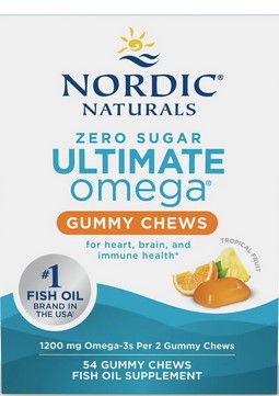 Nordic Naturals - Zero Sugar Ultimate Omega Gummy Chews - Tropical Fruit 54 Ct