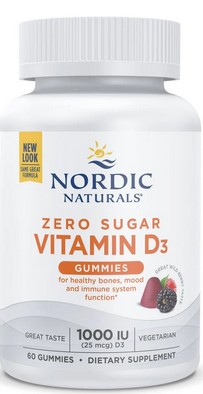 Nordic Naturals - Zero Sugar Vitamin D3 Gummies - Wild Berry 60 Ct