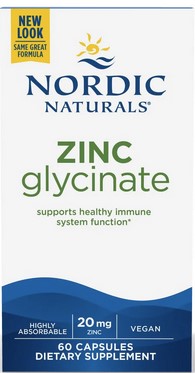 Nordic Naturals - Zinc Glycinate - Unflavored 60 Ct