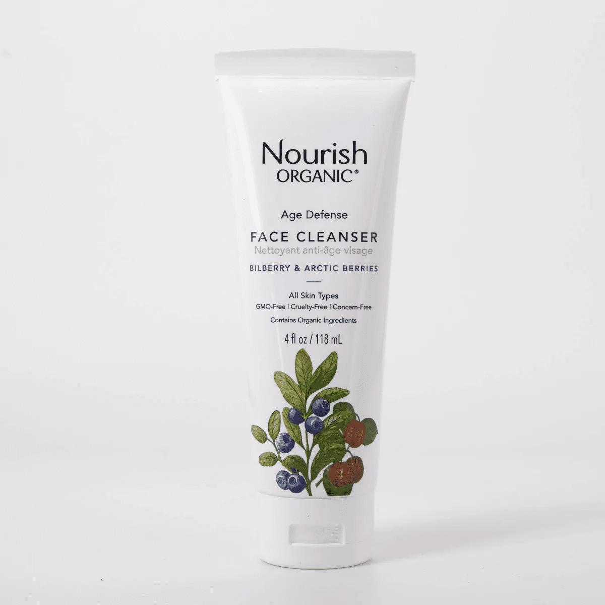 Nourish Organic Age Defense Cleanser - Unscented - 4.0 fl oz