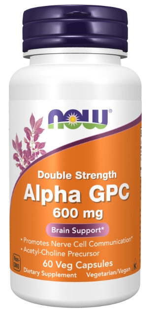 Now Vitamins - Alpha GPC 600 Mg Double Strength 60 Vcaps