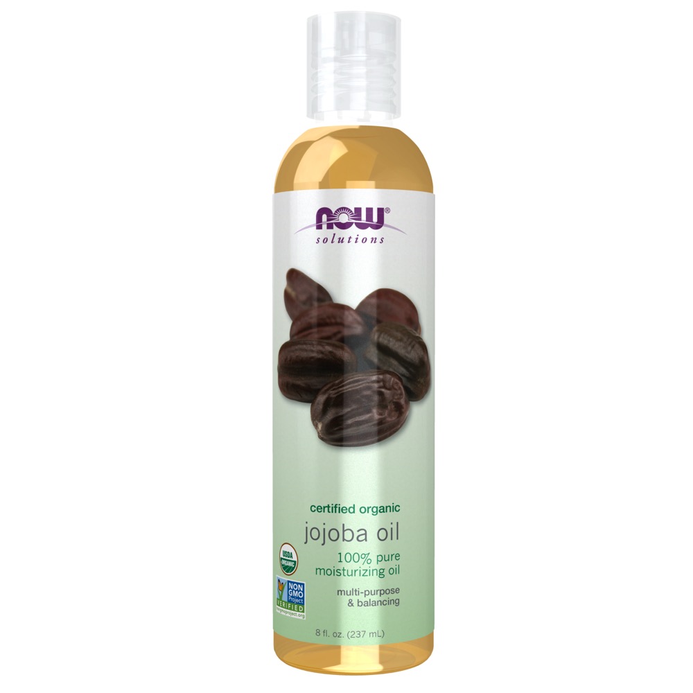 Now Vitamins - Jojoba Oil Certified Organic Moisturizing Oil- 8oz 